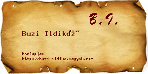 Buzi Ildikó névjegykártya