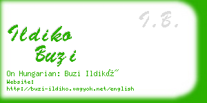 ildiko buzi business card